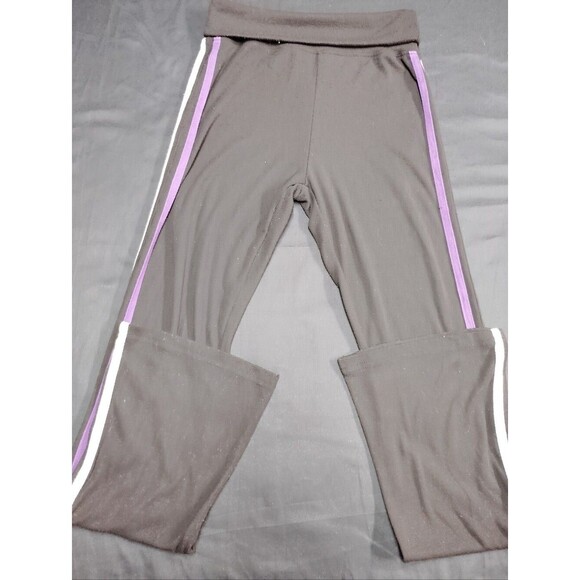 sweet vibes Pants - Sweet Vibes Black Track Pants with Purple & White Side Stripes